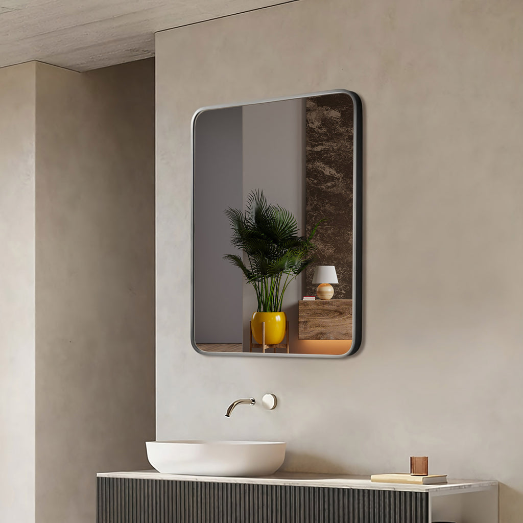 Aluminum Frame Mirror - Rectangle Shape 70cm x 50cm