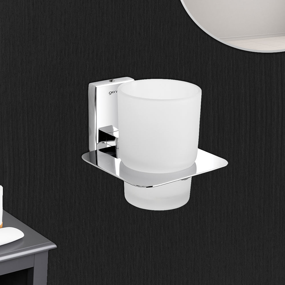 Germa Sanitarywares 304 Stainless Steel Tumbler Holder for Bathroom | Toothpaste and Brush Holder for Wash Room | Tumbler Stand | Bathroom Accessories (Chrome)