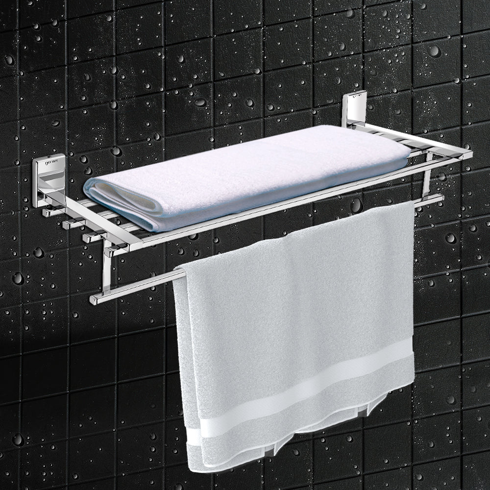 Germa Sanitarywares 304 Stainless Steel Towel Rack for Bathroom | Towel Stand for Wash Room | Towel Hanger | Bathroom Accessories (Chrome)